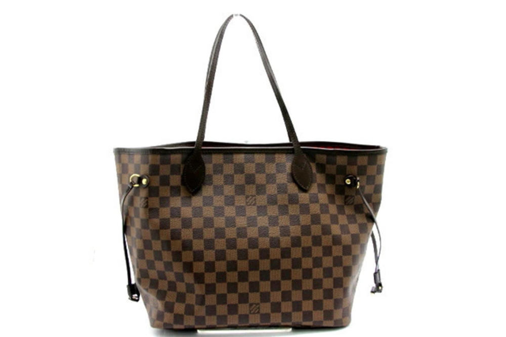 LOUIS VUITTON Tote Bag Damier Ebene Brown Neverfull